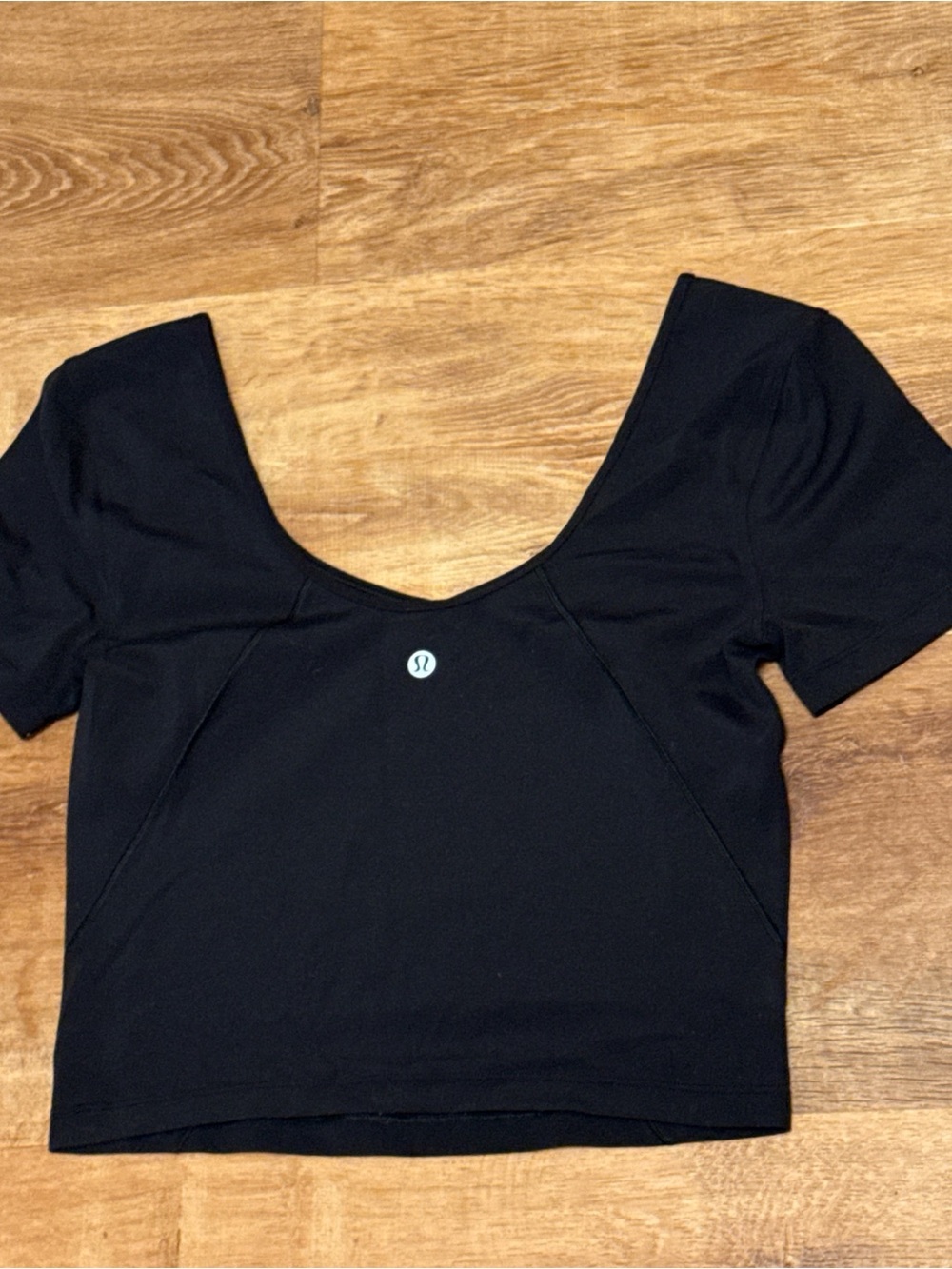 lululemon athletica Black Scoop-Back Crop Top